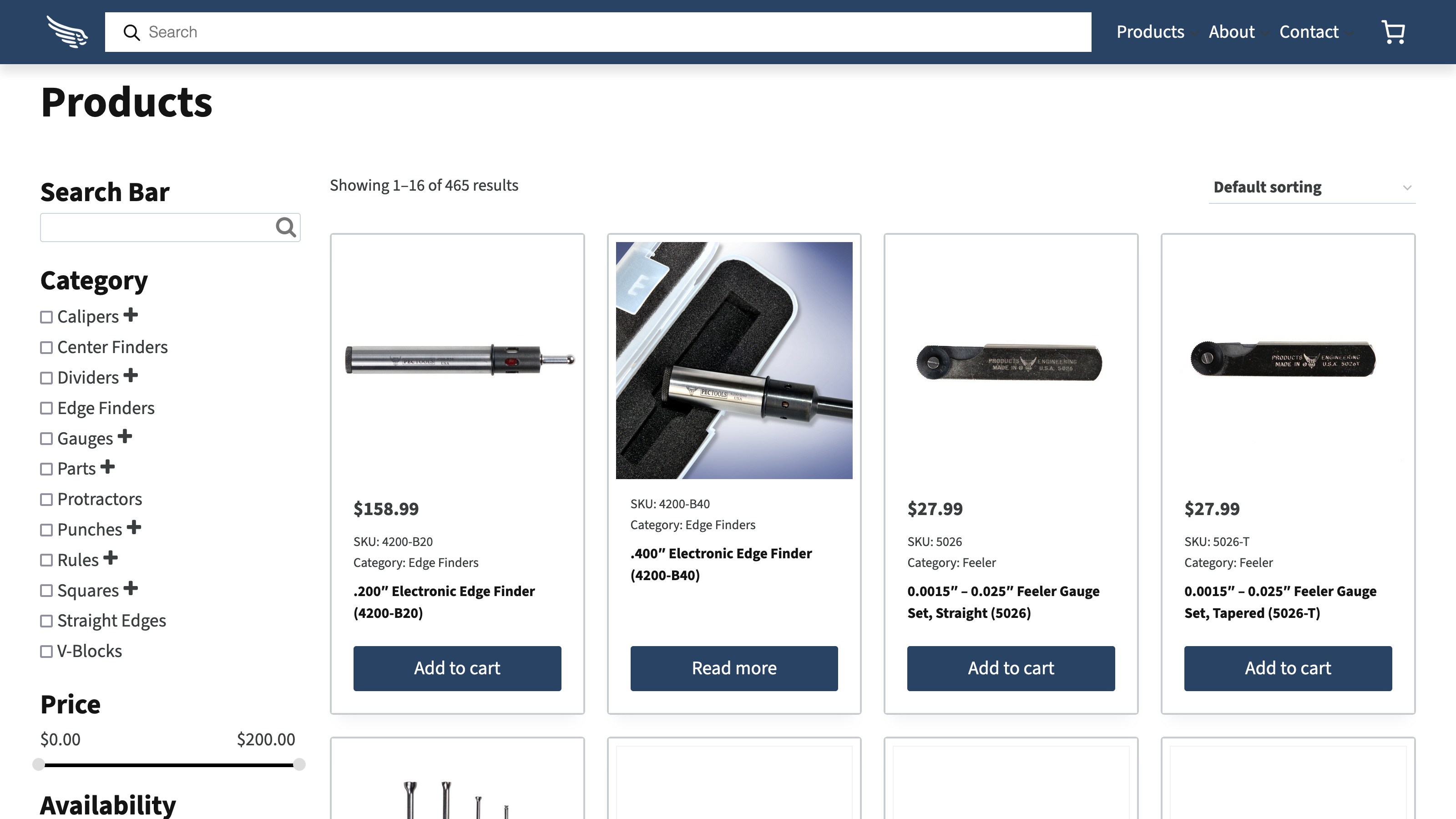 PEC Tools - Complete e-commerce site rebuild with theme migration, performance optimization, and SEO preservation for a precision tools manufacturer.
